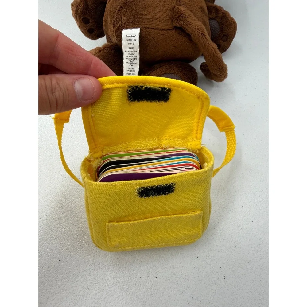 Fisher-Price Smart Toy Monkey Interactive Plush Brown DNV32 24 Cards Backpack